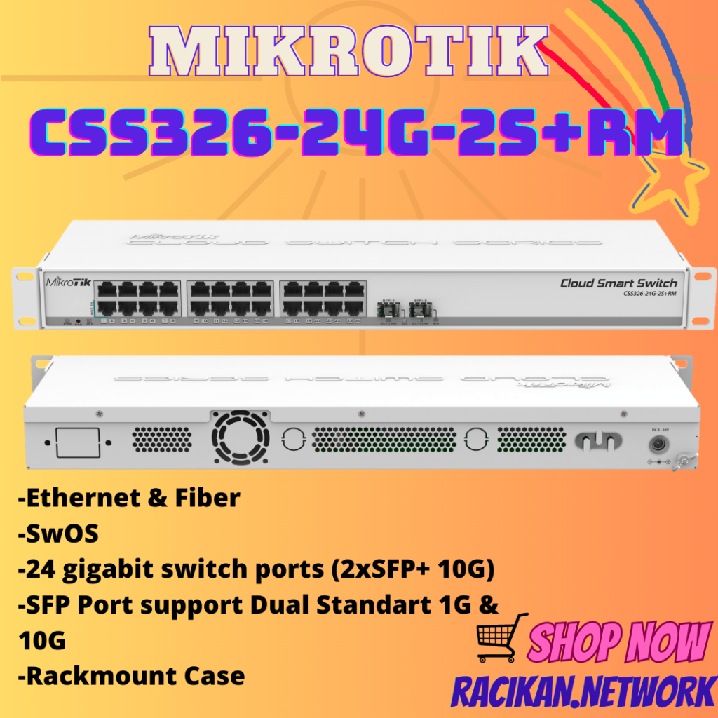 MIKROTIK CSS326 24G 2S+ RM CSS326-24G-2S+RM