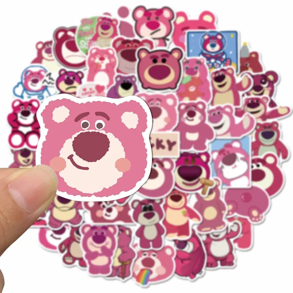 

STIKER VINIL ISI 50 PCS PINK LOTSO BEAR CUTE ANTI AIR AESTHETIC LOVERSTUFF