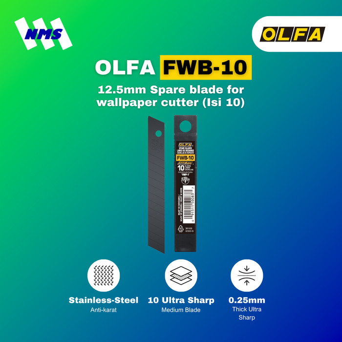 

OLFA FWB-10 Spare Blade For Wall Paper Cutter (10Pcs Pack) Original