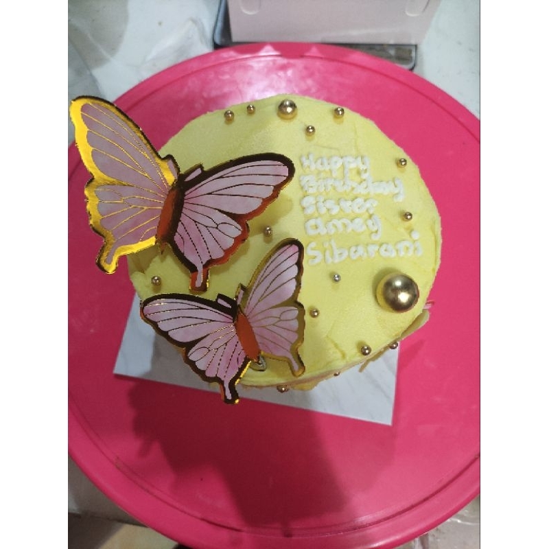 

birthday cake butterfly yellow