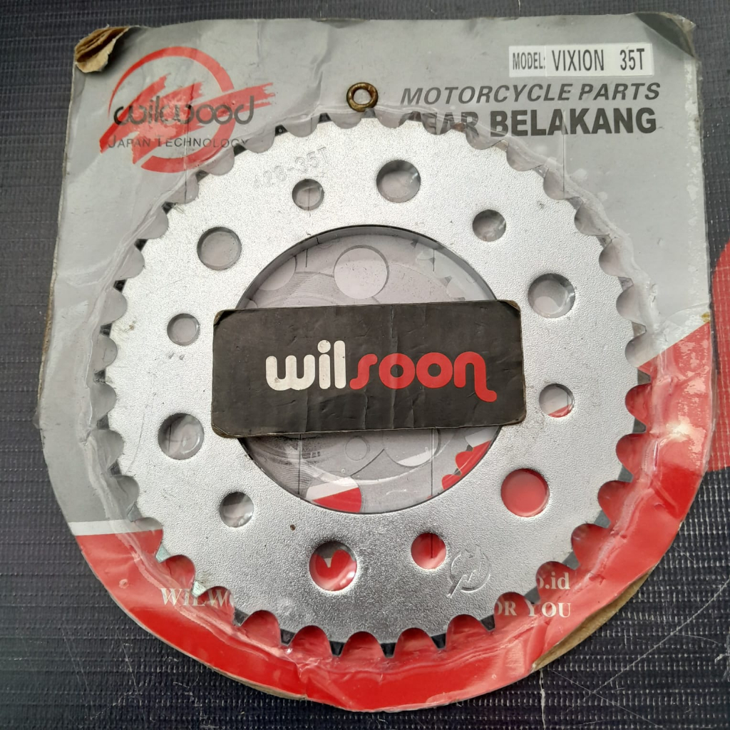 Gir Gear Belakang / Rear Spocket 428-35T Yamaha Vixion / NVL / Byson / SZ 150 / Xabre Wilwood Chrome