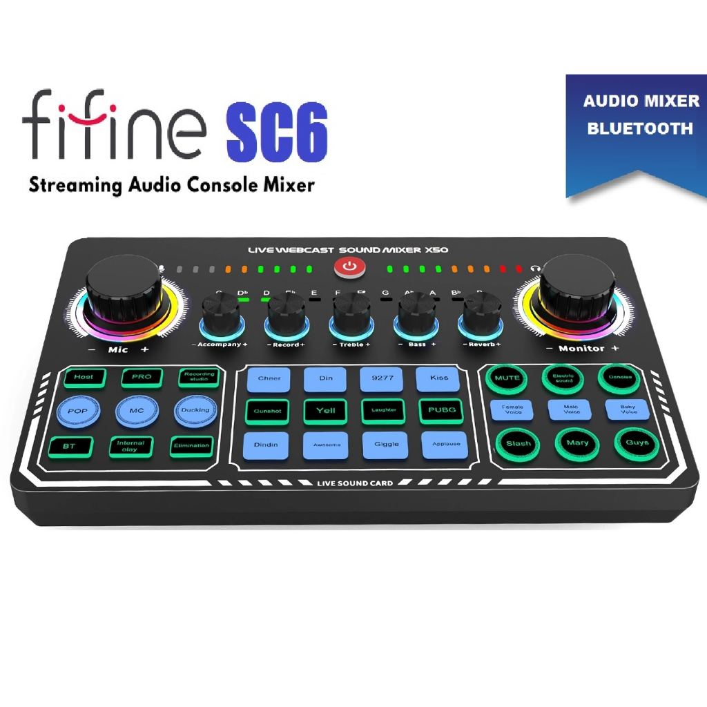 Mixer Fifine Amplitank SC6 RGB Wireless