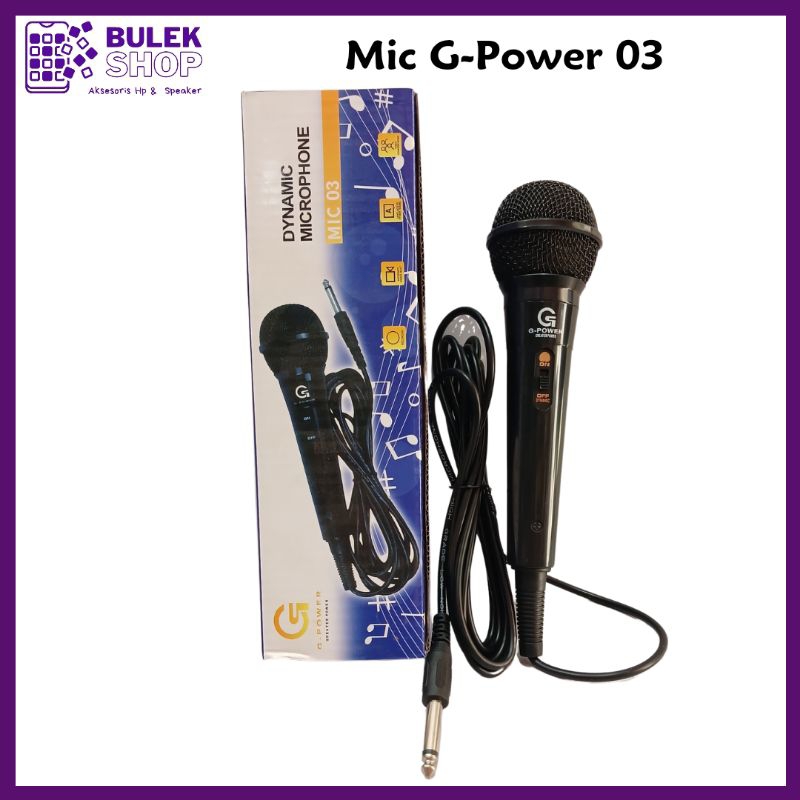 Mic kabel/Mic 03 / Mic G-Power 03 / Mic bagus suara mantap /Mic murah