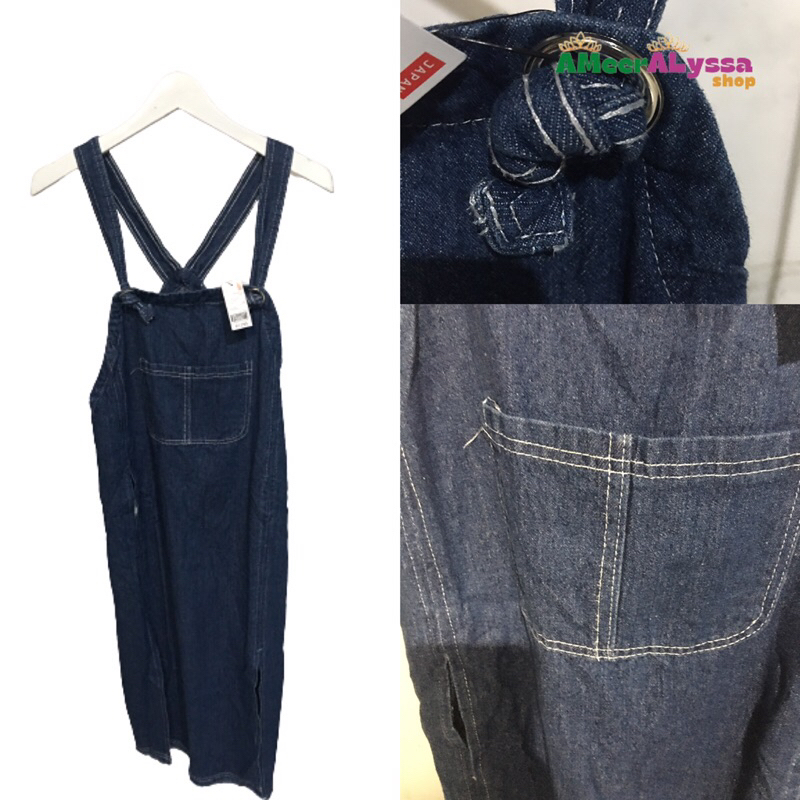 OVERALL KUTUNG DENIM DRESS DENIM WANITA BAJU CEWEK 434M
