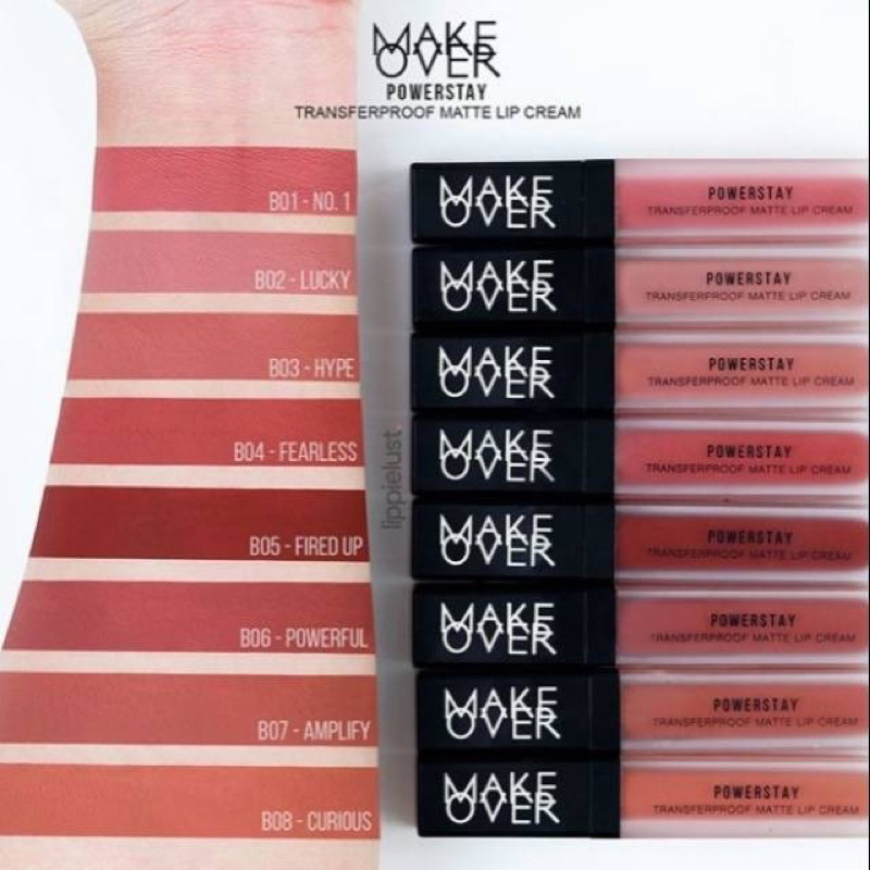 Make Over Powerstay Transferproof Matte Lip Cream Lipstik Make Over