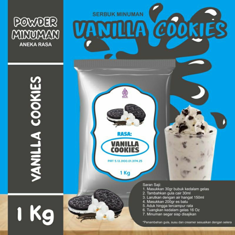 

Bubuk Serbuk Minuman 1kg Rasa Vanila Kue Coklat Bubuk Minuman Kekinian Standar Instan Drink Vanilla Black Cookies Flavor Powder Boba Drink