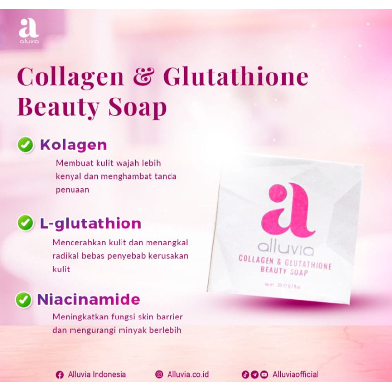 Collagen Soap Alluvia 100% Original Member Resmi Sabun Mandi Jerawat Gatal-Gatal Viral Murah