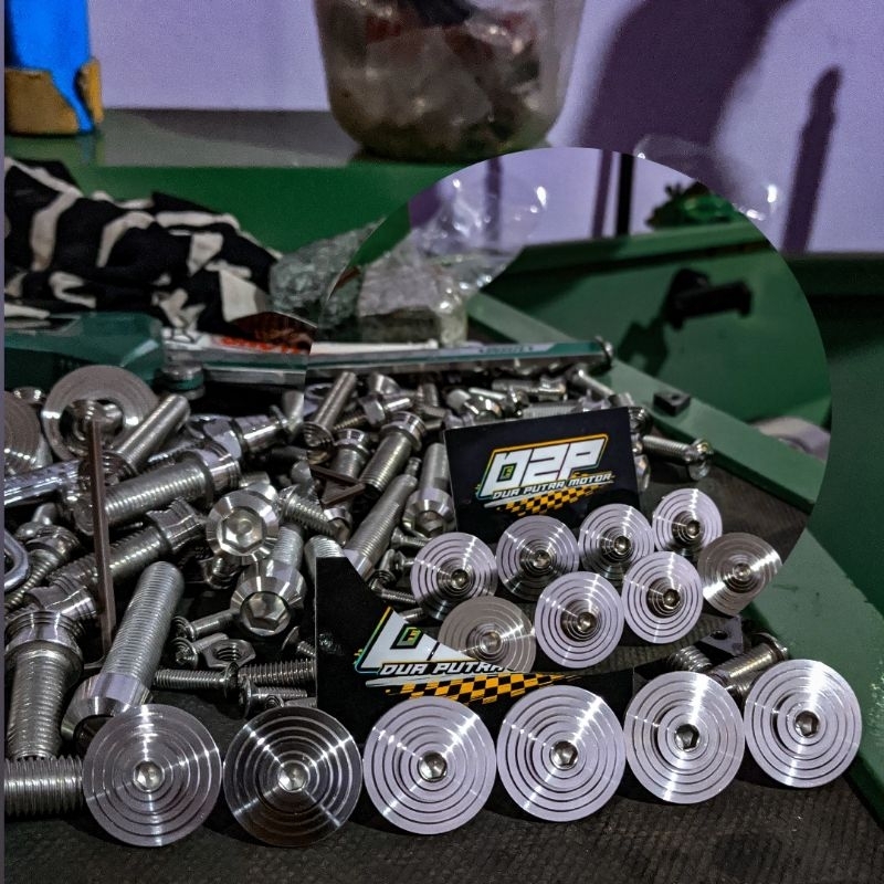 baut pijakan kaki mio,injekan mio, baut dek bawah mio stainless custom handmade