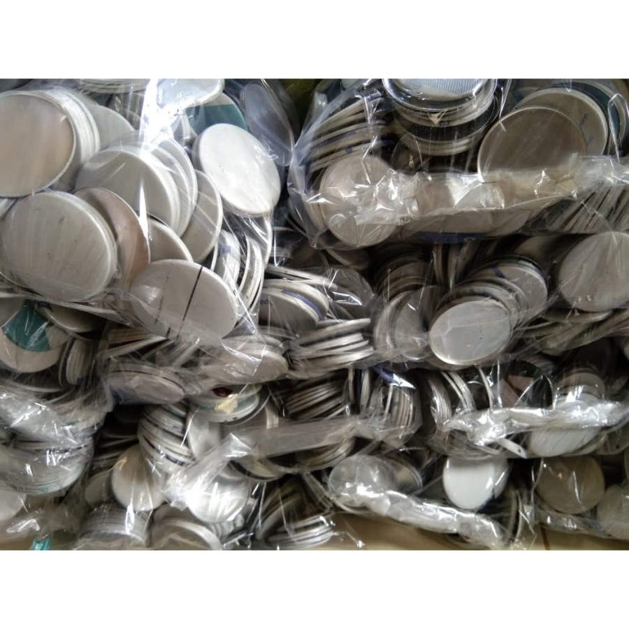 ALUMINIUM / KALENG BAHAN PIN GANTUNGAN KUNCI 58mm
