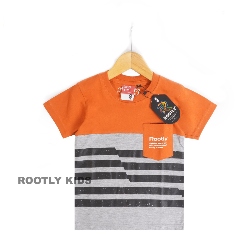 Baju kaos anak laki laki tanggung 1--12tahun kaos pria distro anak model saku depan Kaos cotton comb