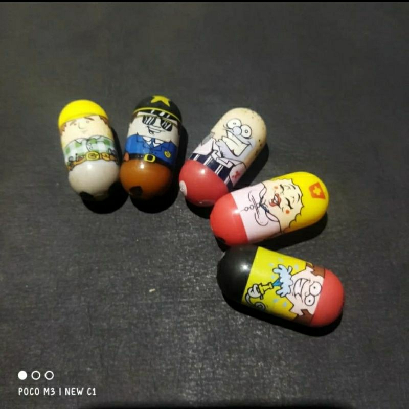 rare mighty beanz series 1 set workforce #36-#40 moose