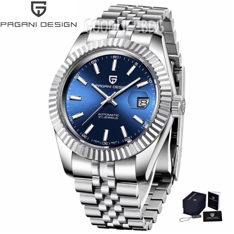 Pagani Datejust Automatic - Jam Homage Rolex - Sapphire Crystal Fluted Bezel Jubilee Bracelet - Mesi