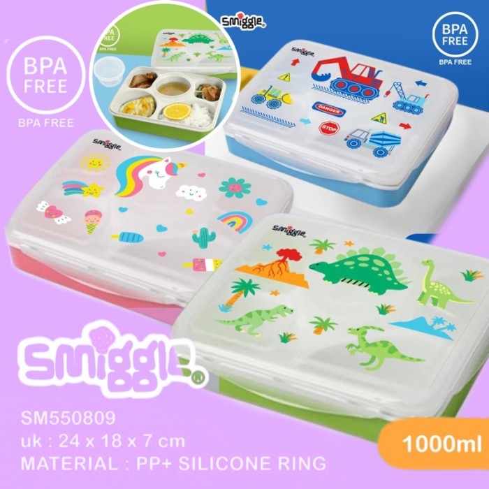 Bisa COD/Lunch Box Dino/Kotak Makan Dinosaurus/Lunch Box Smiggle/Kotal Makan Smiggle Dinosaurus/Kota