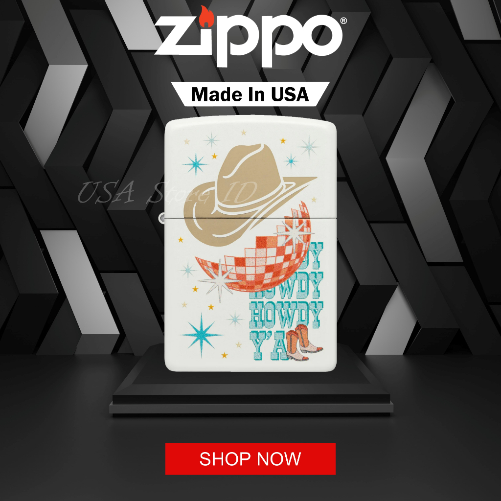 Korek Api Zippo Howdy Cowboy 214 Original Made  In USA