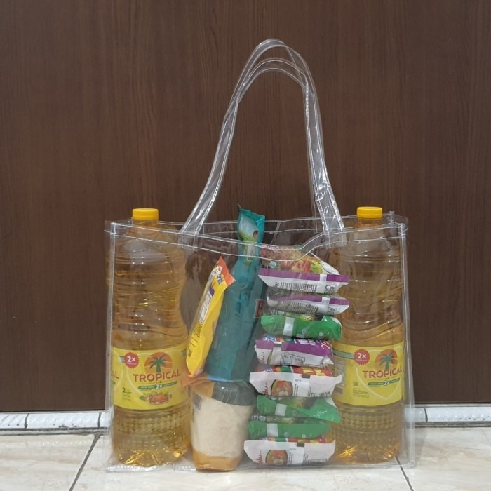 Tas Promosi / tas kado / tas ulang tahun anak / tas mika transparant jumbo BESAR / SERBA ORGANIZER G