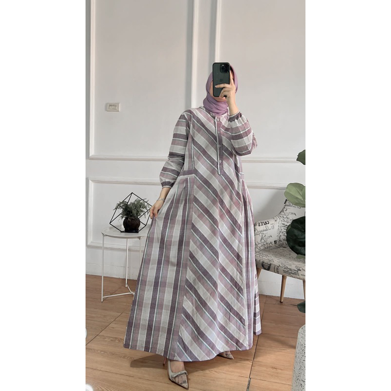 gamis dress katun triset athaya