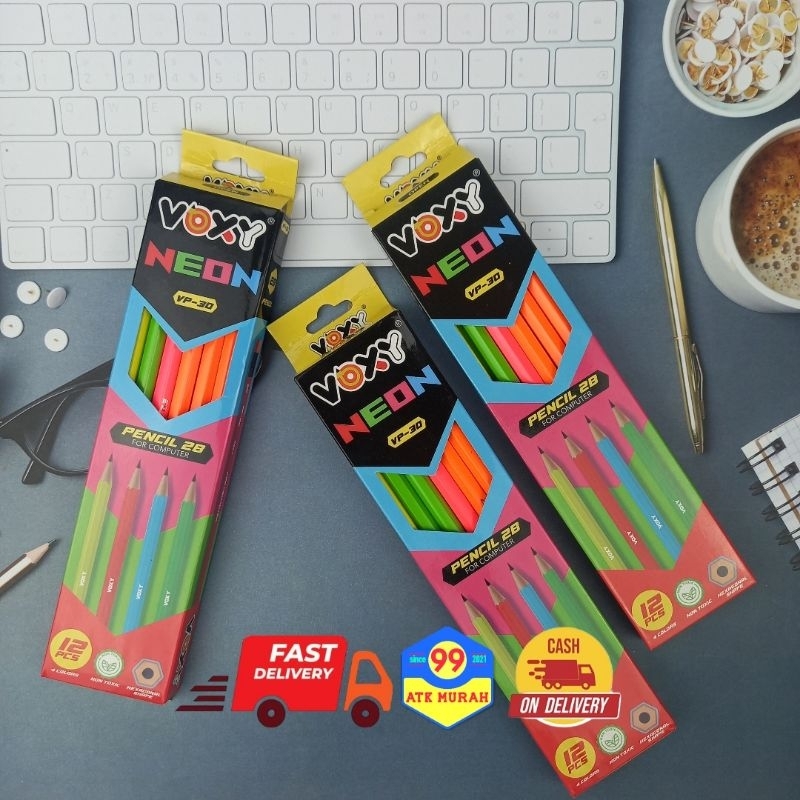 

VP-30 Voxy NEON/Pensil 2B + Erasee/Pensil For Computer/Pencil 2B/Pensil Kayu