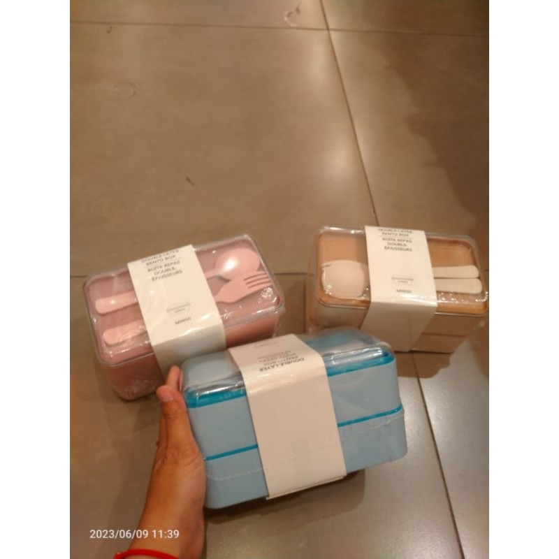 MINISO DOUBLE LAYER BENTO BOX 1000ML