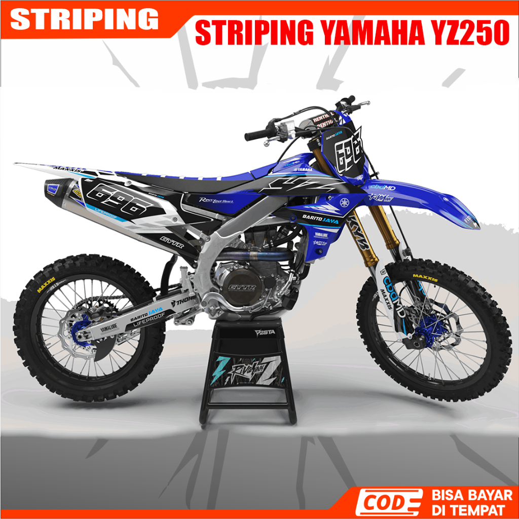 DECAL YAMAHA YZ250 STRIPING MOTOR YAMAHA HARGA MURAH