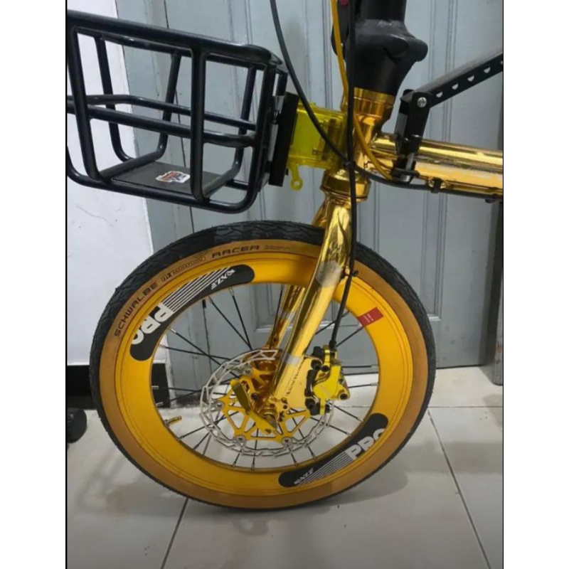 Sepeda lipat troy gold full upgrade