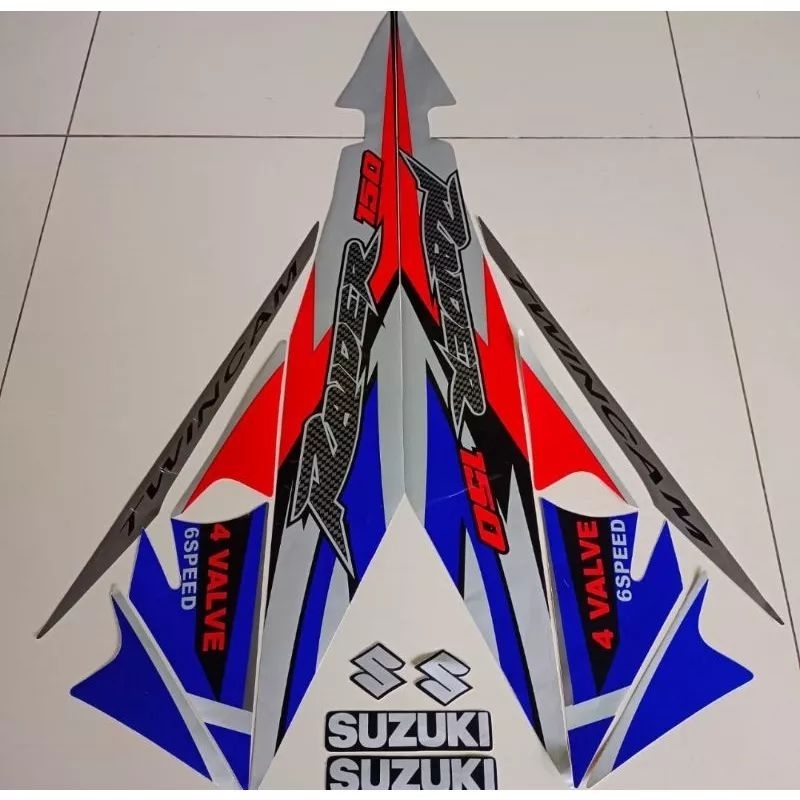 STRIPING SATRIA FU RIDER MERAH HITAM 2006 2007 2008