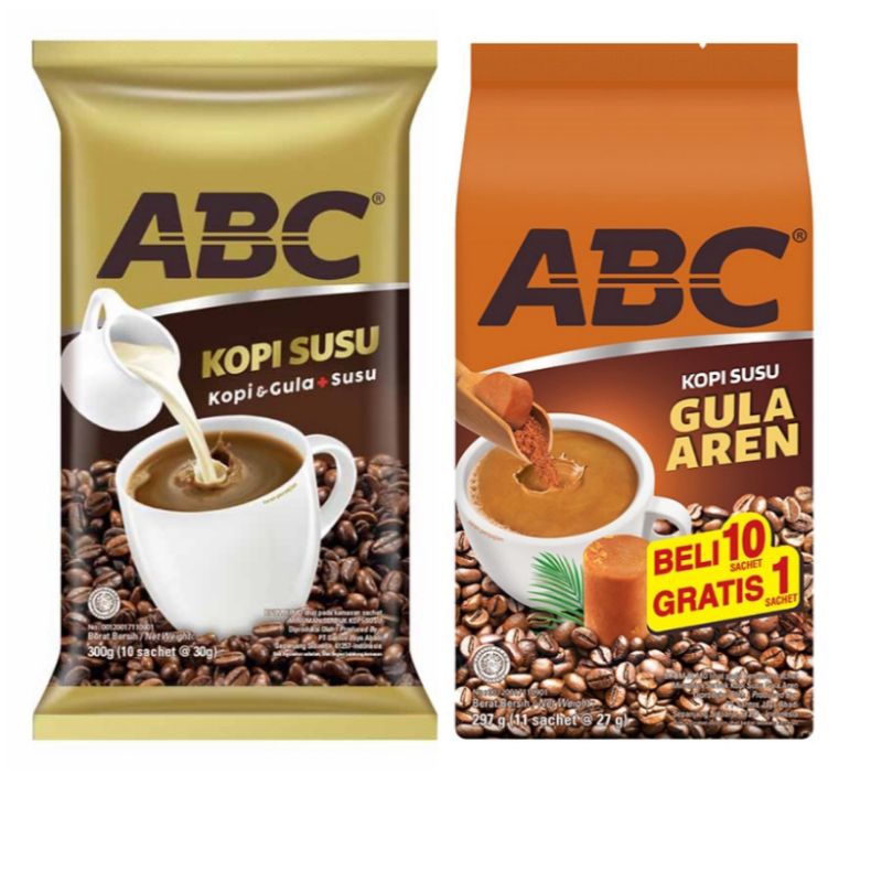 

Abc Kopi Instan gula susu aren sachet isi 10