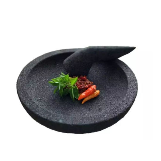 Cobek + Ulekan Cobek Batu Cobek Batu Asli Coet Gunung Batu Asli 1 set