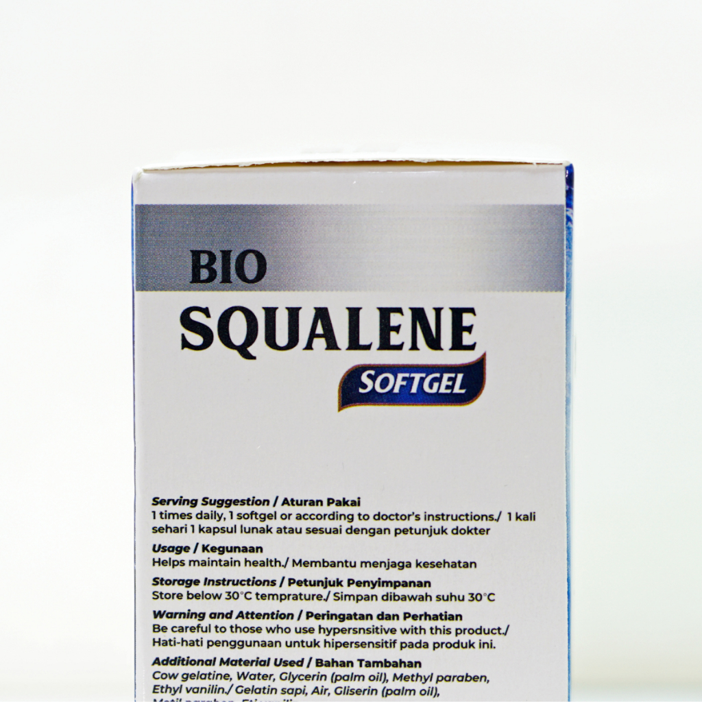 Bio Squalene Softgel asli ORIGINAL 30 softgel Minyak Hati Ikan Hiu Suplemen Kesehatan Premium BPOM-3