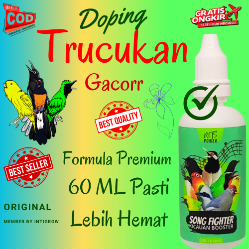 Doping Trucukan / Vitamin Burung Trucukan 60 mL / Vitamin Semua Burung Kicau / Doping Burung Trucuka