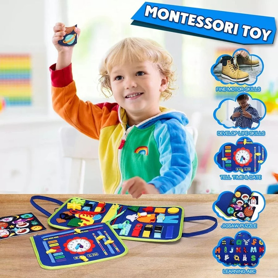 busy board montessori mainan edukasi anak 25in1 activity book