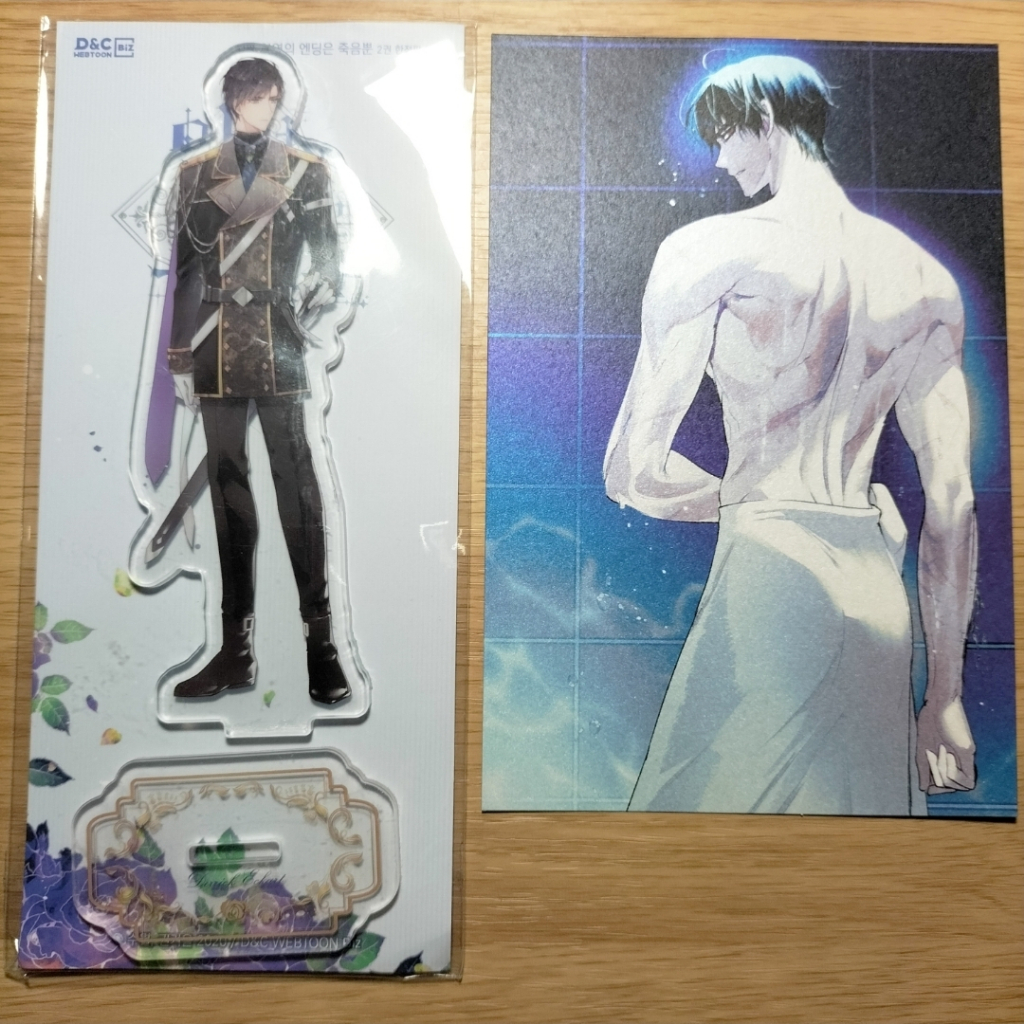 Manhwa Father i don't want to get married / this marriage limited postcard & derrick standee death i