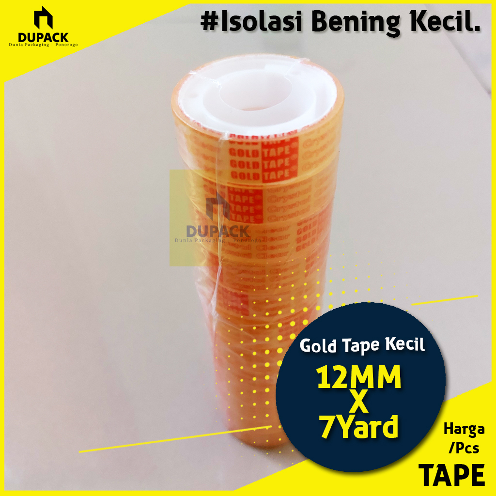 

Isoalsi Bening Transparant Kecil 1/2inchx7yard Goldtape Berkualitas