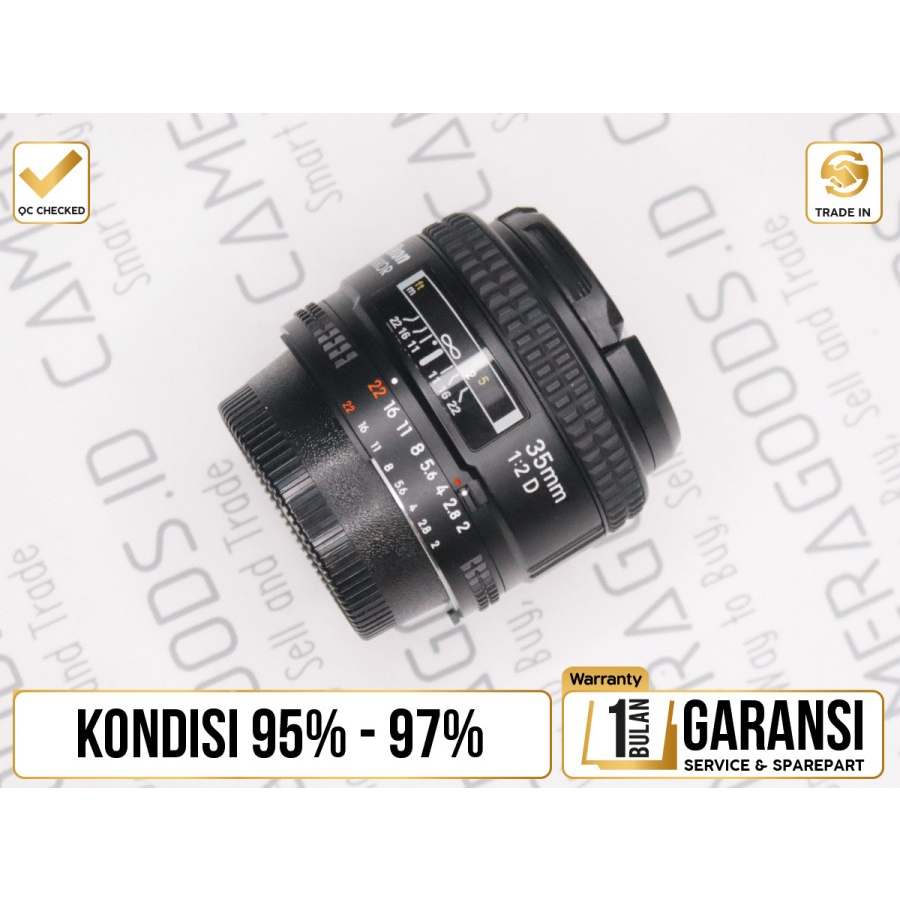 Nikon AF 35mm F2 D Nikkor Lens - Jaminan Used Mulus Berkualitas