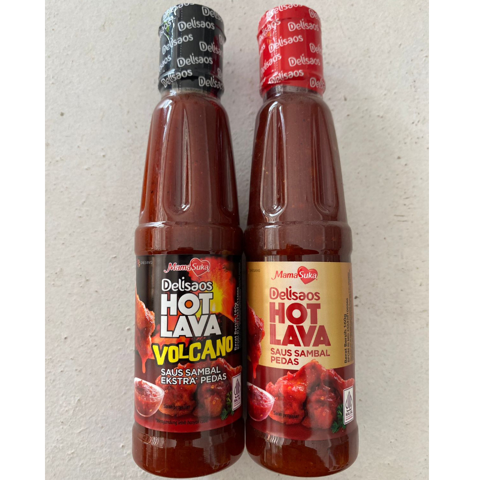 

MamaSuka Delisaos Hot Lava Volcano Sauce Halal 130ml Termurah Frozen Food