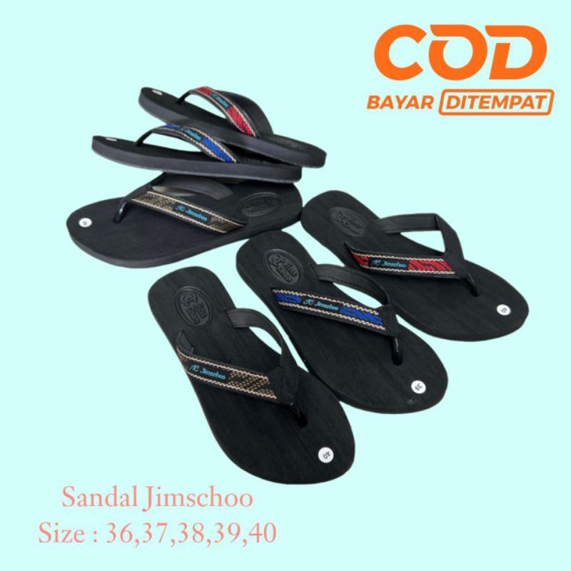 PROMO SANDAL JIMSCHOO - SANDAL JEPIT JIMSCHOO KOWLOON WANITA - SANDAL JEPIT SANTAI WANITA