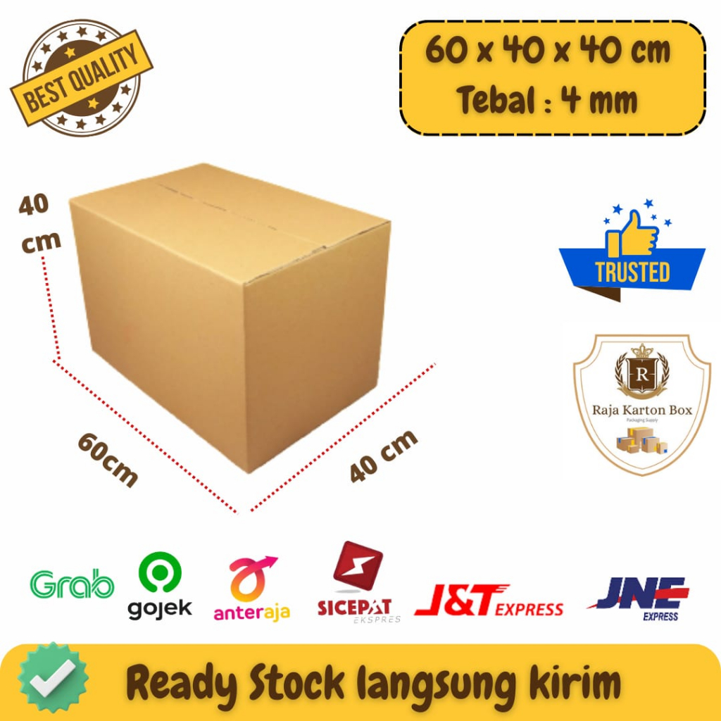 

Kardus Box 60 x 40 x40 cm Bahan BARU / Karton Box 60x40x40