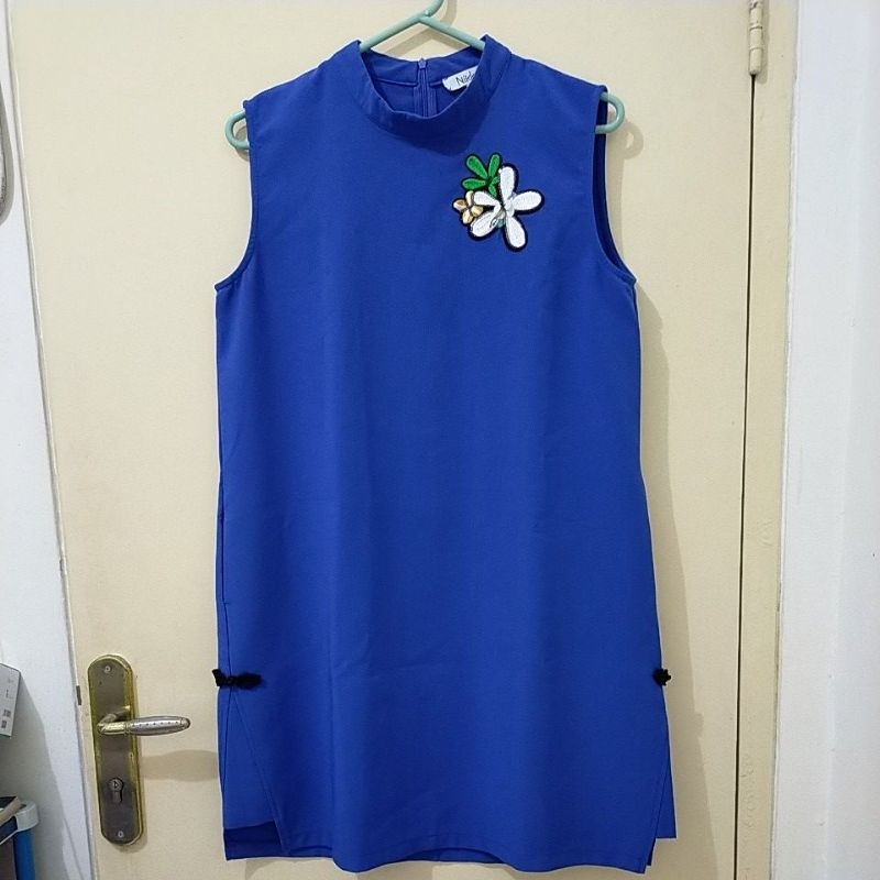 Dress pendek biru nikkou preloved like new