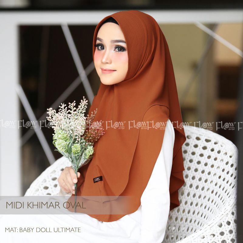 Khimar Midi Oval / Khimar Ceruty / Jilbab Ceruty