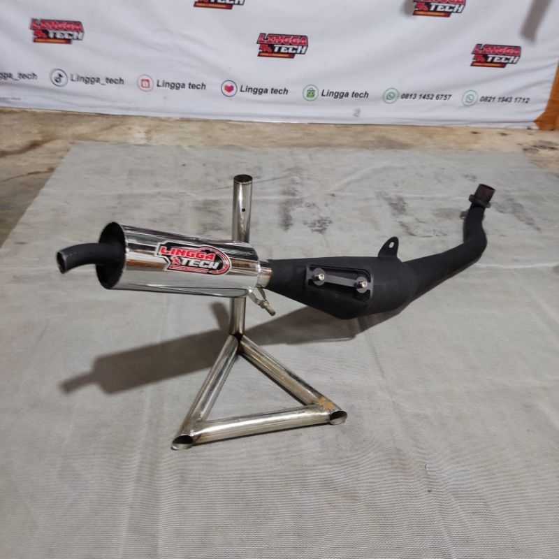 KNALPOT fizR STANDAR RACING HITAM DOFF TAMENG