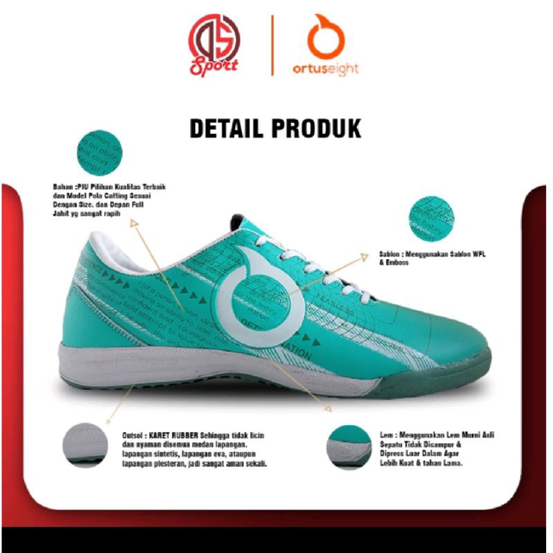 [FREE KAOS KAKI]SEPATU FUTSAL ORTUS CATALYST LEGION V2 IN BLUE TOSCA
