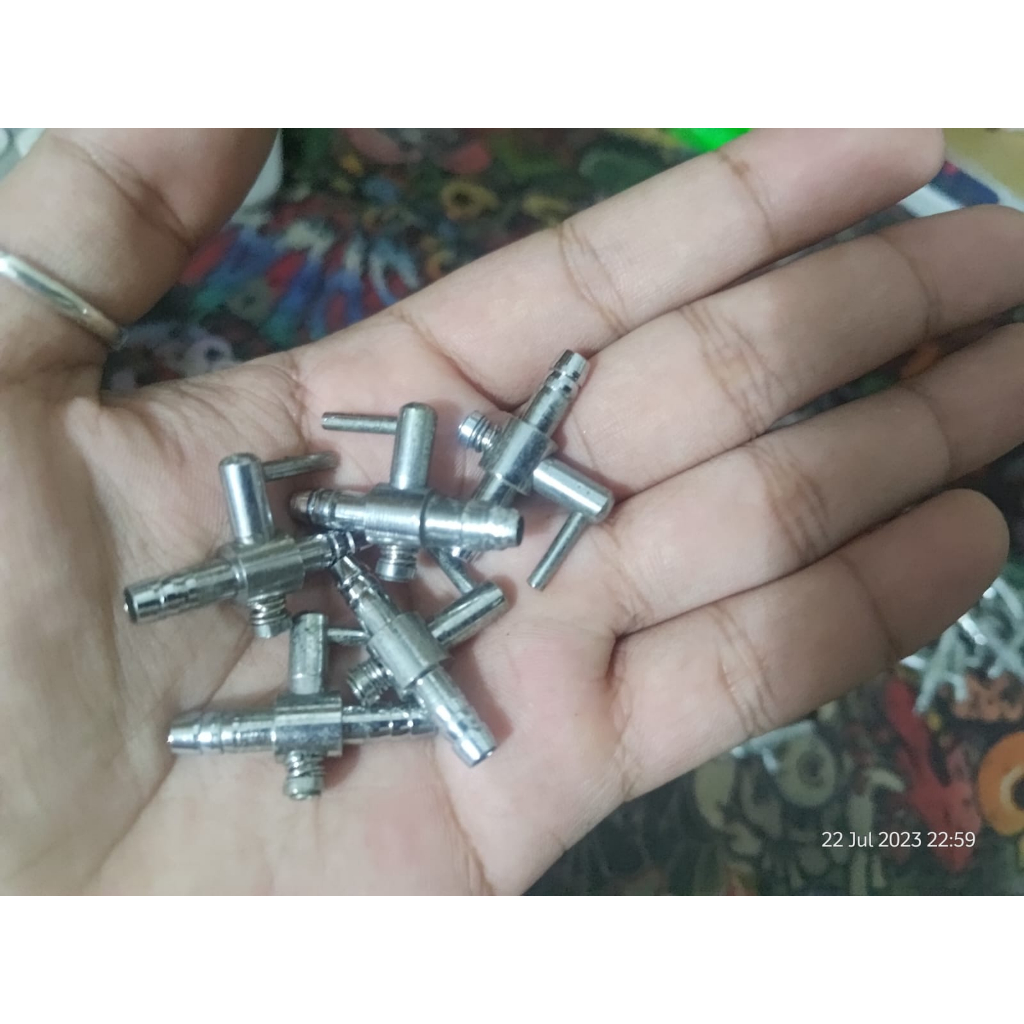 Kran Nikel Aerator Udara Anti Karat (Second) Akuarium