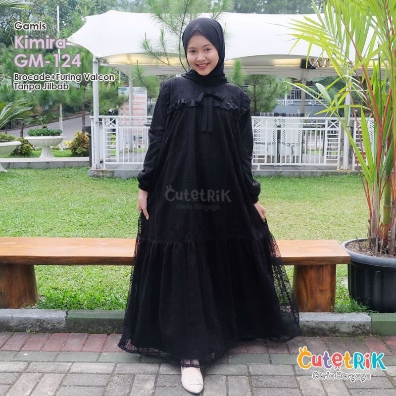 Gamis hitam simple cutetrik/gamis hitam polos/gamis couple ibu & anak