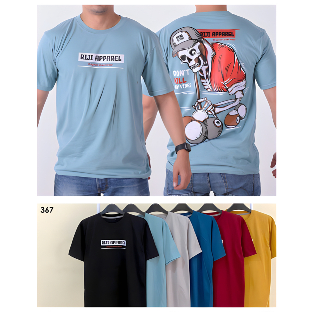 KAOS T-SHIRT JEPANG MOTIF SKULL | DON'T KILL MY VIBES  | WIBU | ANIME | JAPAN DISTRO