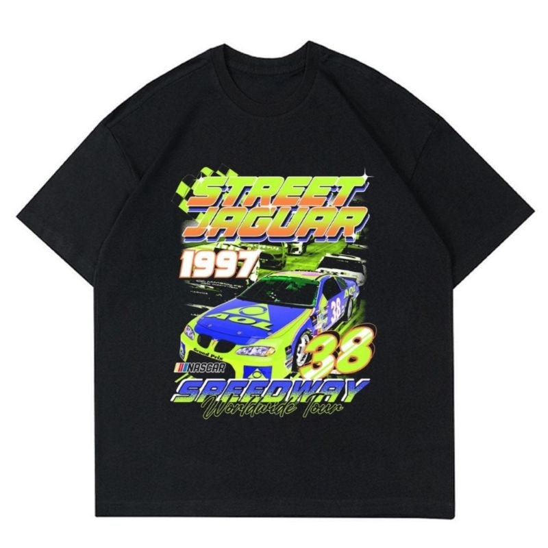TSHIRT VINTAGE NASCAR STREET JAGUAR | BAJU KAOS VINTAGE NASCAR STREET JAGUAR UNISEX