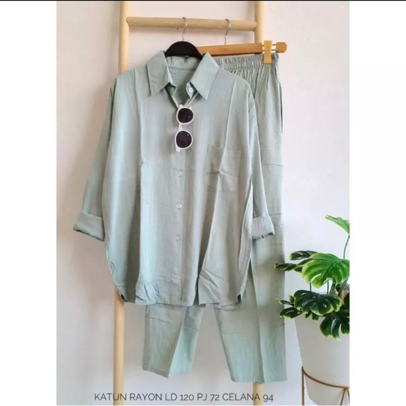 SETCEL RAYON TWILL PREMIUM / SETELAN RAYON TWILL PREMIUM WANITA TERLARIS