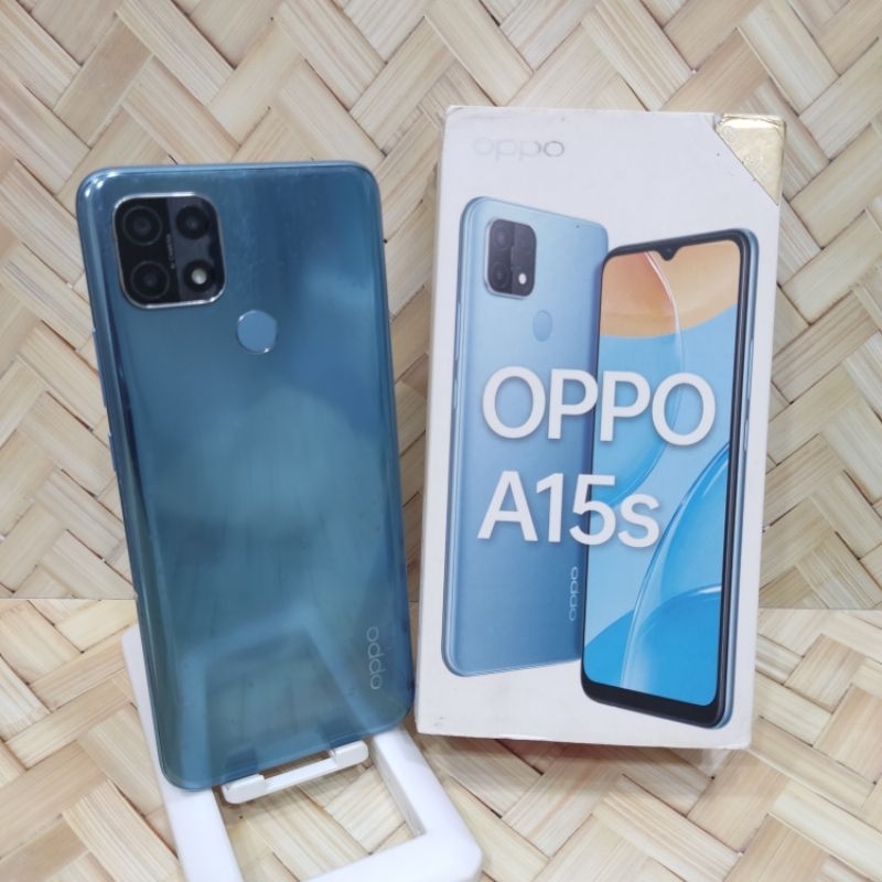 Oppo A15S 4/64 GB Handphone Second Seken Bekas Fullset Batangan Original