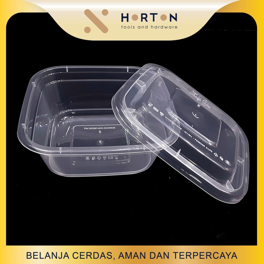Thinwall Square / Kotak Plastik Makanan /Food Container 500 ML
