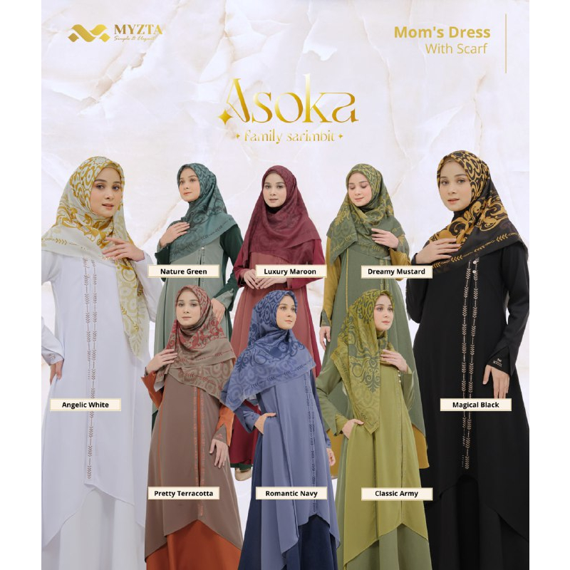 GAMIS SET ASOKA BY MYZTA SCRAFT - BAJU GAMIS BUSANA MUSLIM TERBARU SCRAFT GAMIS PUTIH HITAM UMROH IN