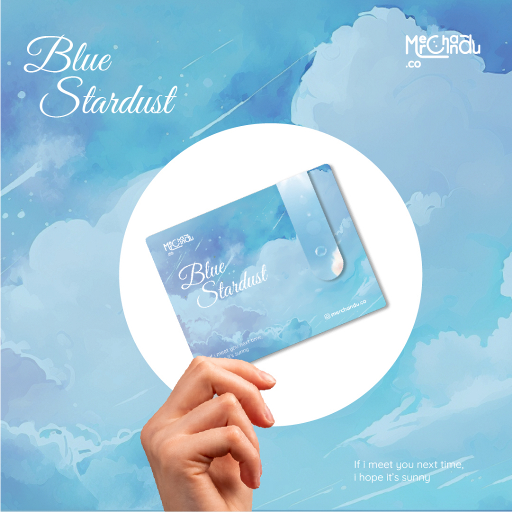 

Magnetic Bookmark Sky Penanda Pembatas Buku Blue Stardust - Merchandu Co.