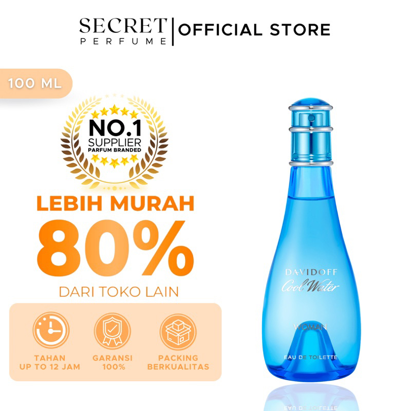 Parfum Davidoff Cool Water Women [100 % Original Singapore] EDT Parfum Wanita By Secret Perfume